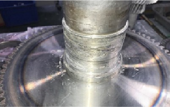 シャフト・スリーブ・ハウジング等の摩耗修正（肉盛り加工前）