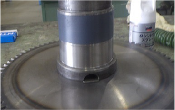 シャフト・スリーブ・ハウジング等の摩耗修正（肉盛り加工後）